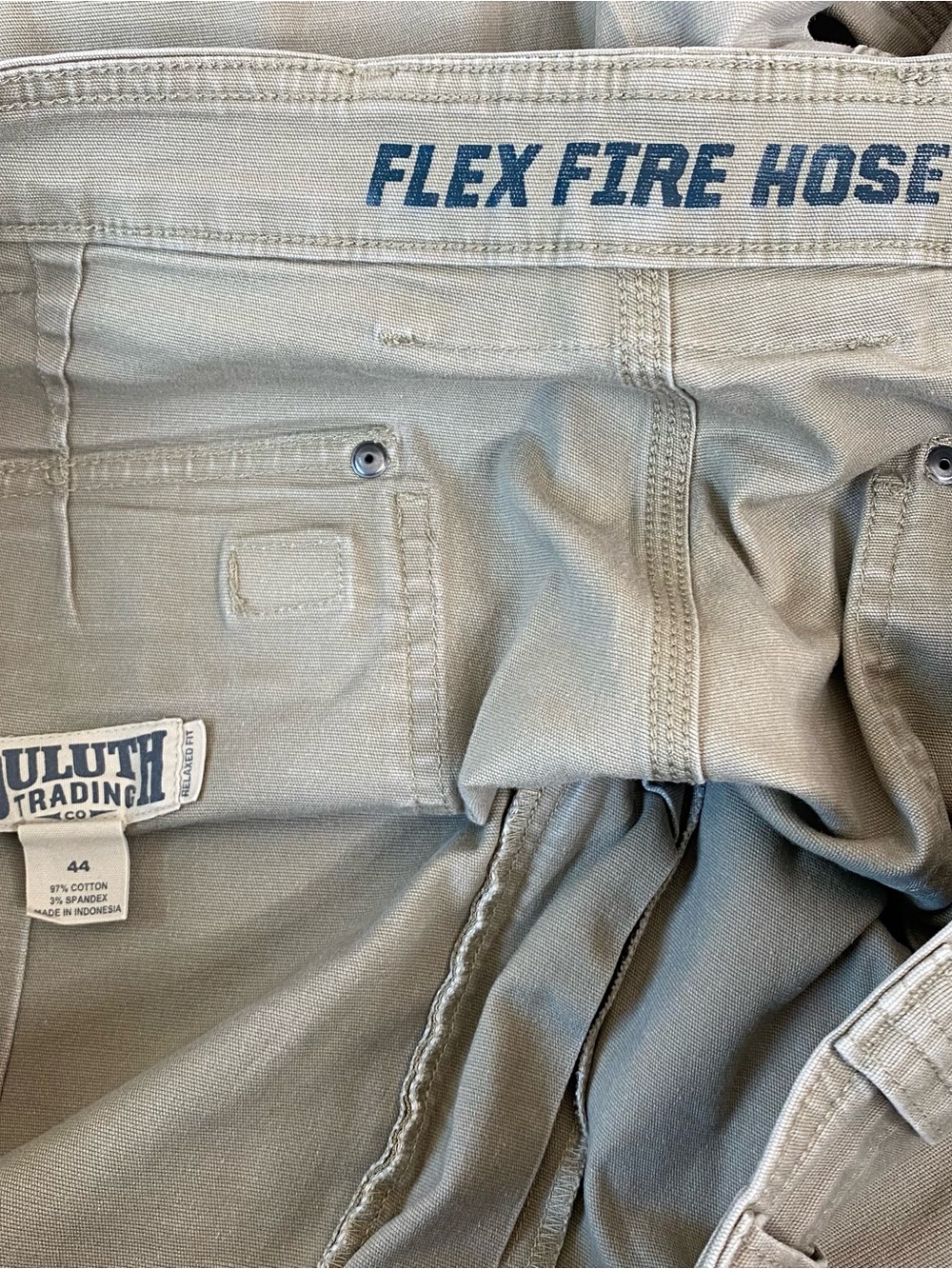 Duluth Trading Co Men's Flex Fire Hose Khaki Cargo Shorts Casual Utility 44 - Picture 4 of 6